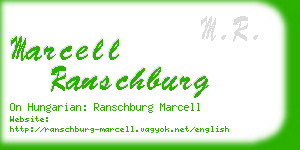 marcell ranschburg business card